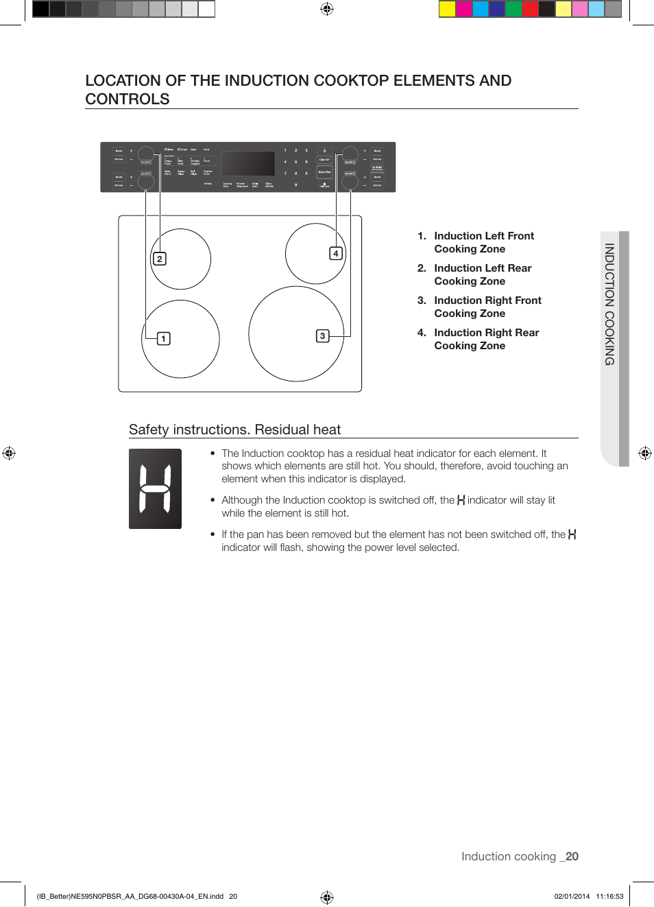 Safety instructions. residual heat | Samsung NE595N0PBSR-AA User Manual | Page 21 / 68