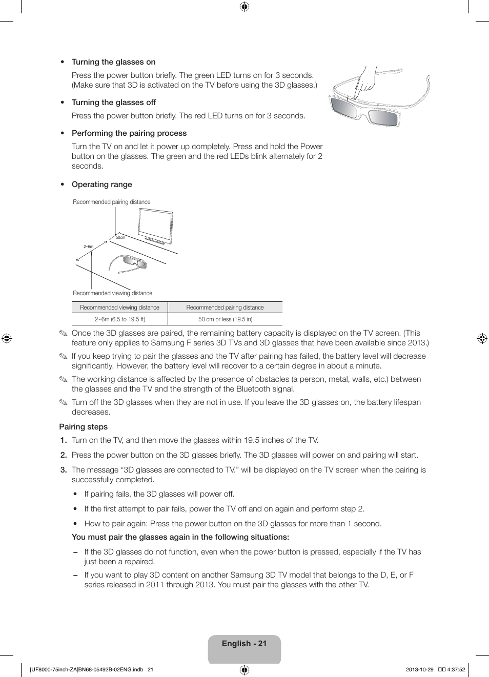Samsung UN75F8000AFXZA User Manual | Page 21 / 40