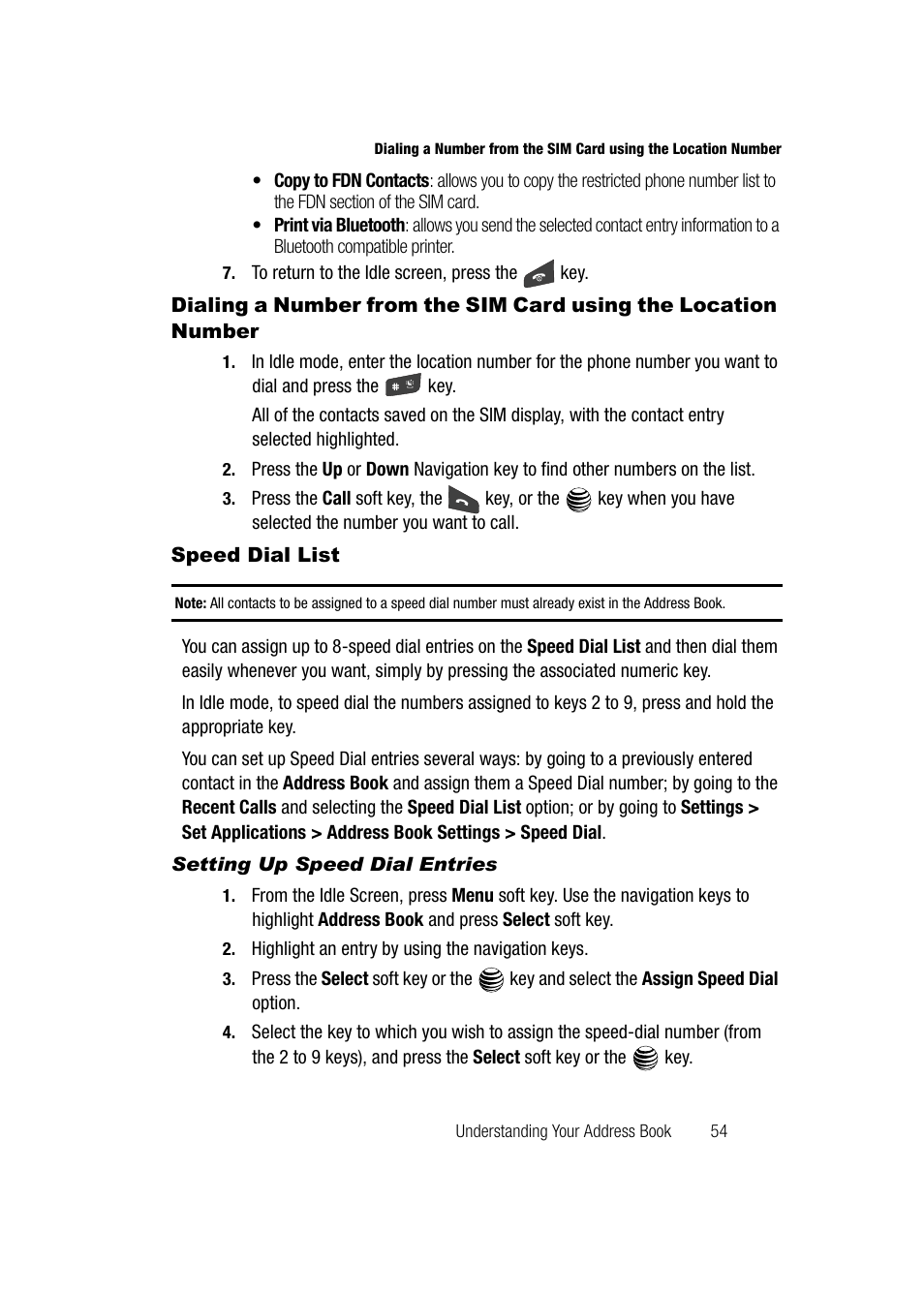 Speed dial list, Setting up speed dial entries | Samsung SGH-A747BBAATT User Manual | Page 57 / 194