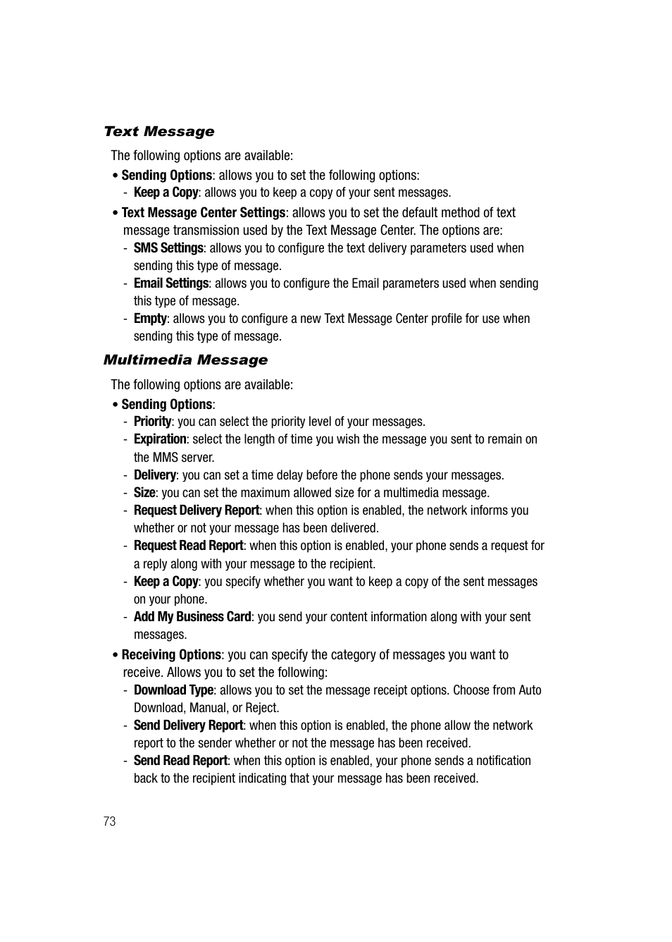 Text message, Multimedia message | Samsung SGH-A747BBAATT User Manual | Page 76 / 194