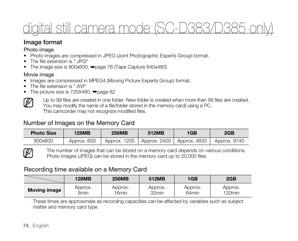 Samsung SC-D382-XAA User Manual | Page 82 / 115