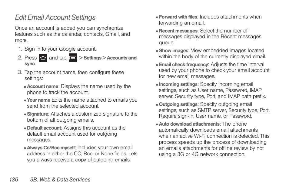 Edit email account settings | Samsung SPH-D710AAABST User Manual | Page 150 / 204