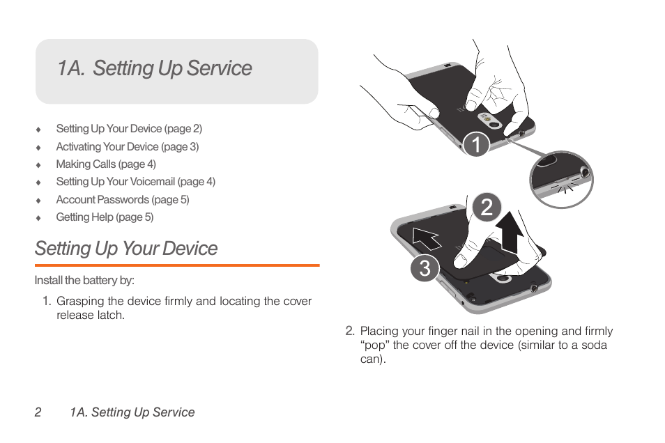 1a. setting up service, Setting up your device | Samsung SPH-D710AAABST User Manual | Page 16 / 204