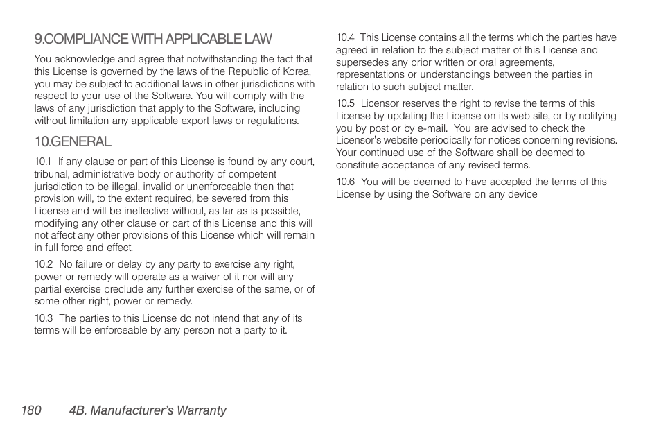 Compliance with applicable law, General | Samsung SPH-D710AAABST User Manual | Page 194 / 204