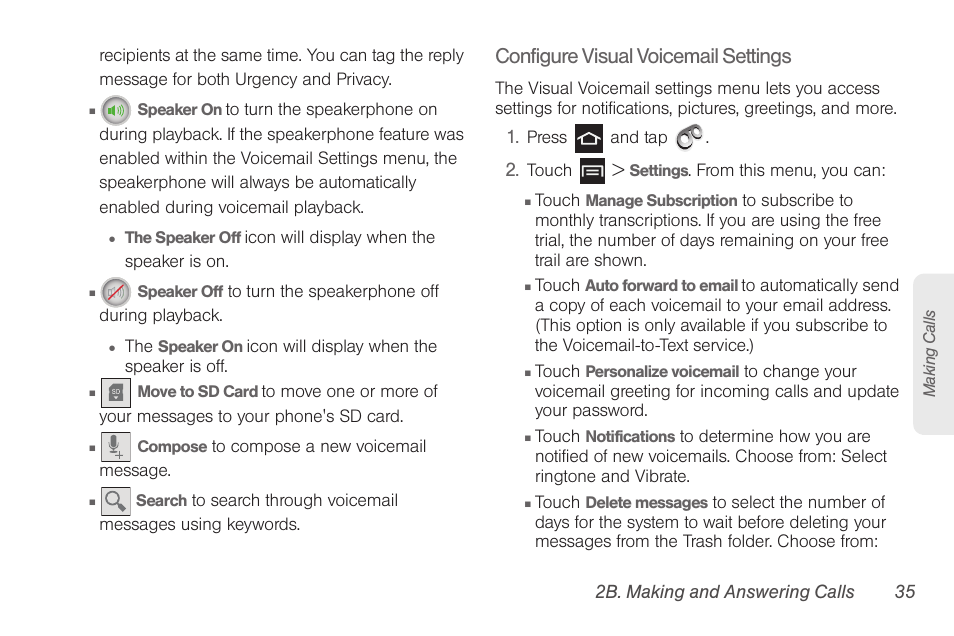Configure visual voicemail settings | Samsung SPH-D710AAABST User Manual | Page 49 / 204