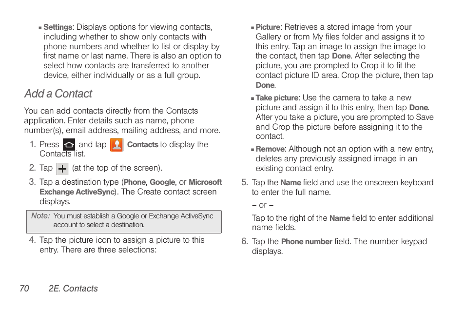 Add a contact | Samsung SPH-D710AAABST User Manual | Page 84 / 204