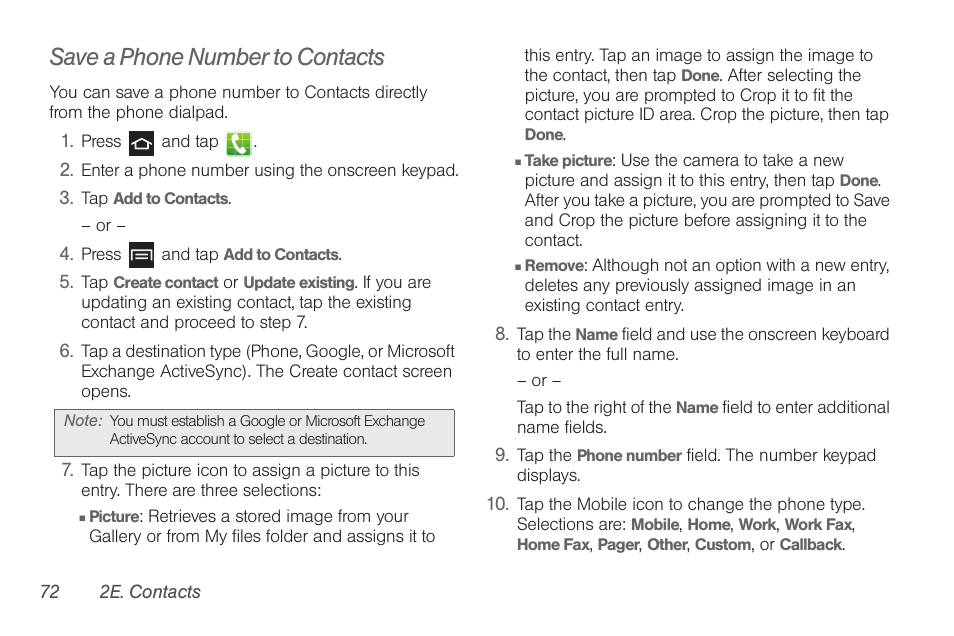 Save a phone number to contacts | Samsung SPH-D710AAABST User Manual | Page 86 / 204