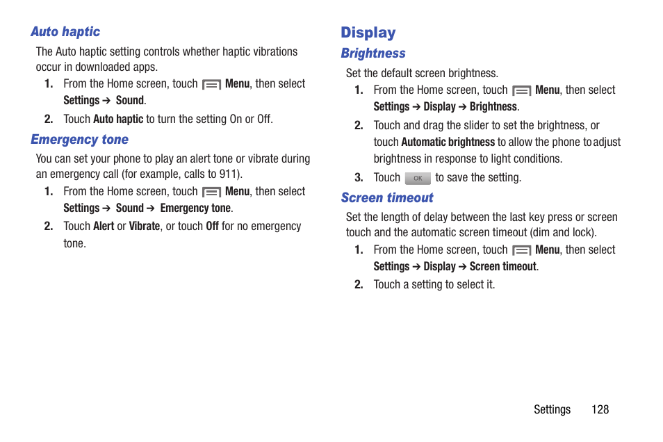 Display, See “display” on | Samsung SCH-I535RWBVZW User Manual | Page 134 / 204