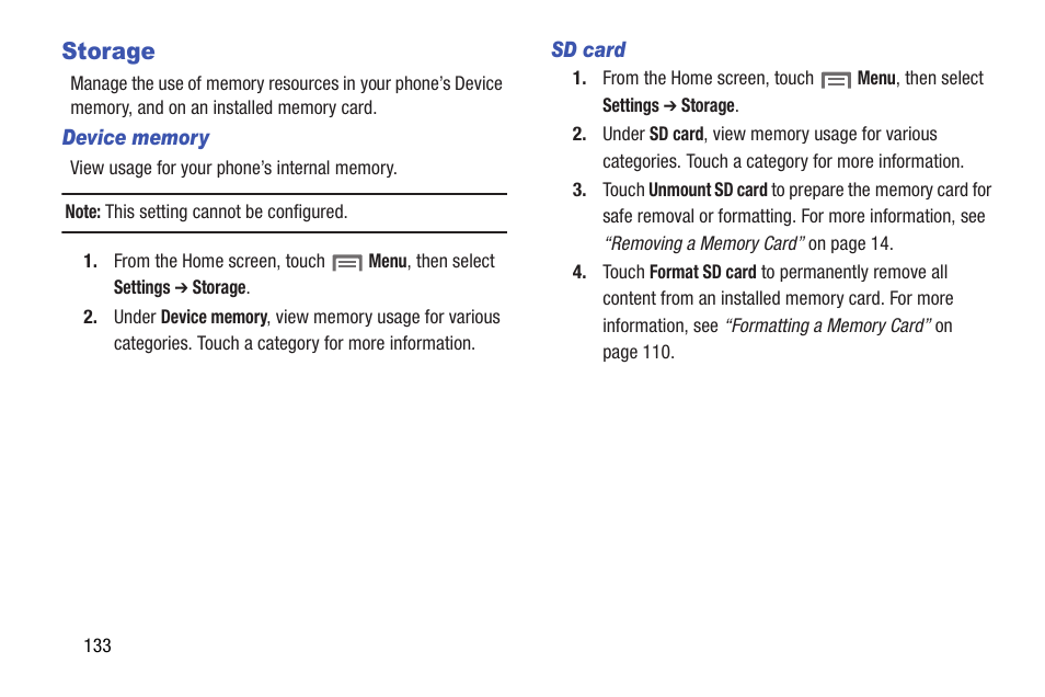 Storage | Samsung SCH-I535RWBVZW User Manual | Page 139 / 204