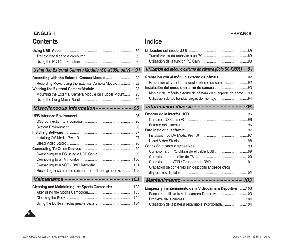 Samsung SC-X300L-XAA User Manual | Page 6 / 116