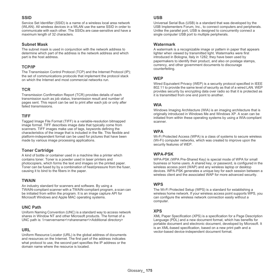 Samsung SCX-8128NA-XAA User Manual | Page 175 / 178