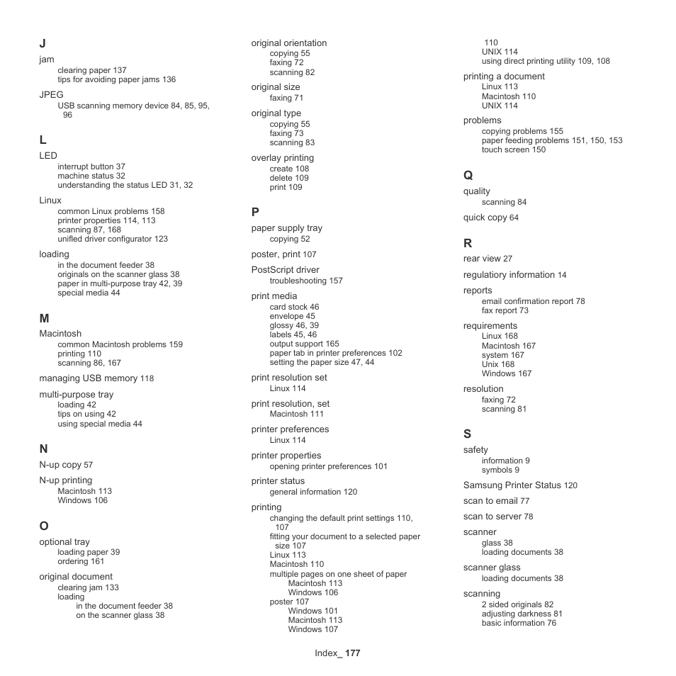 Samsung SCX-8128NA-XAA User Manual | Page 177 / 178