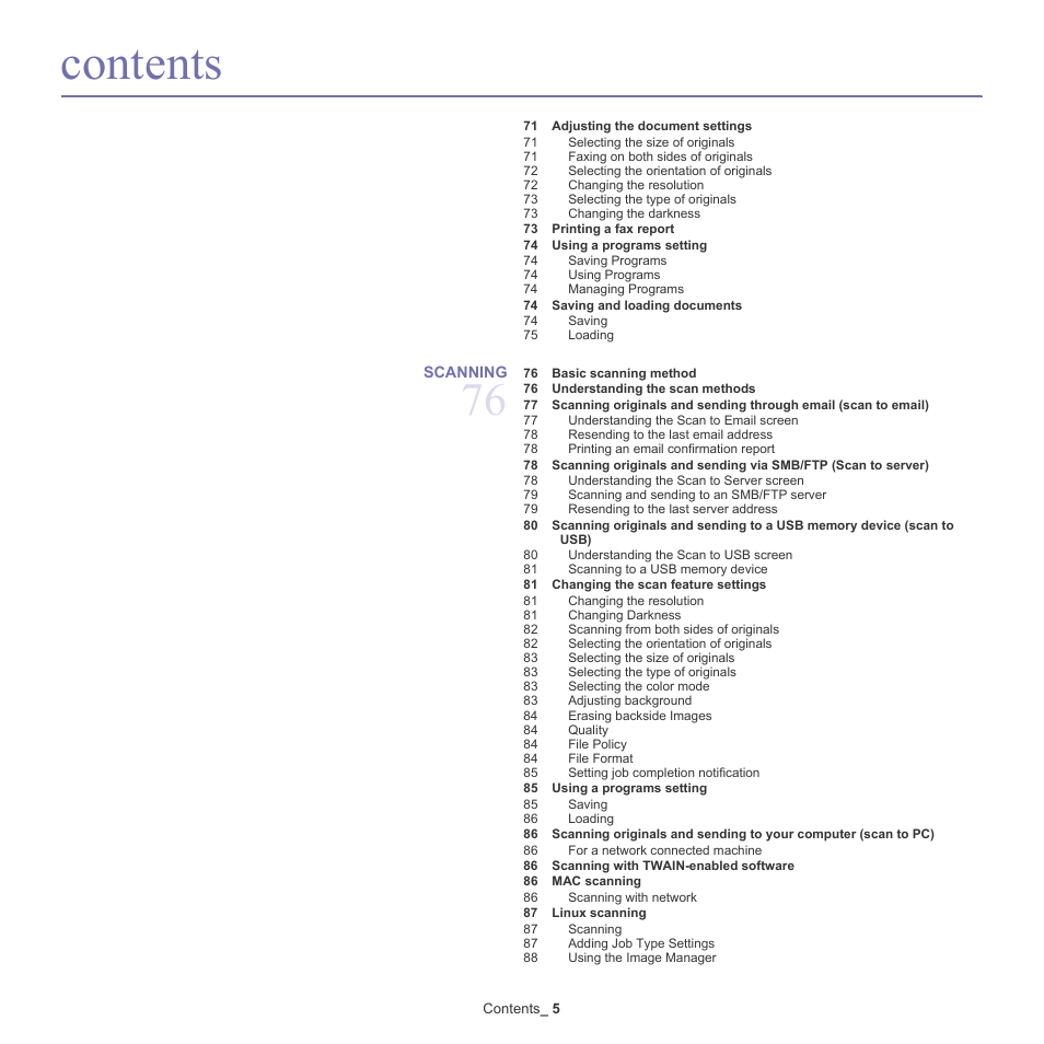 Samsung SCX-8128NA-XAA User Manual | Page 5 / 178