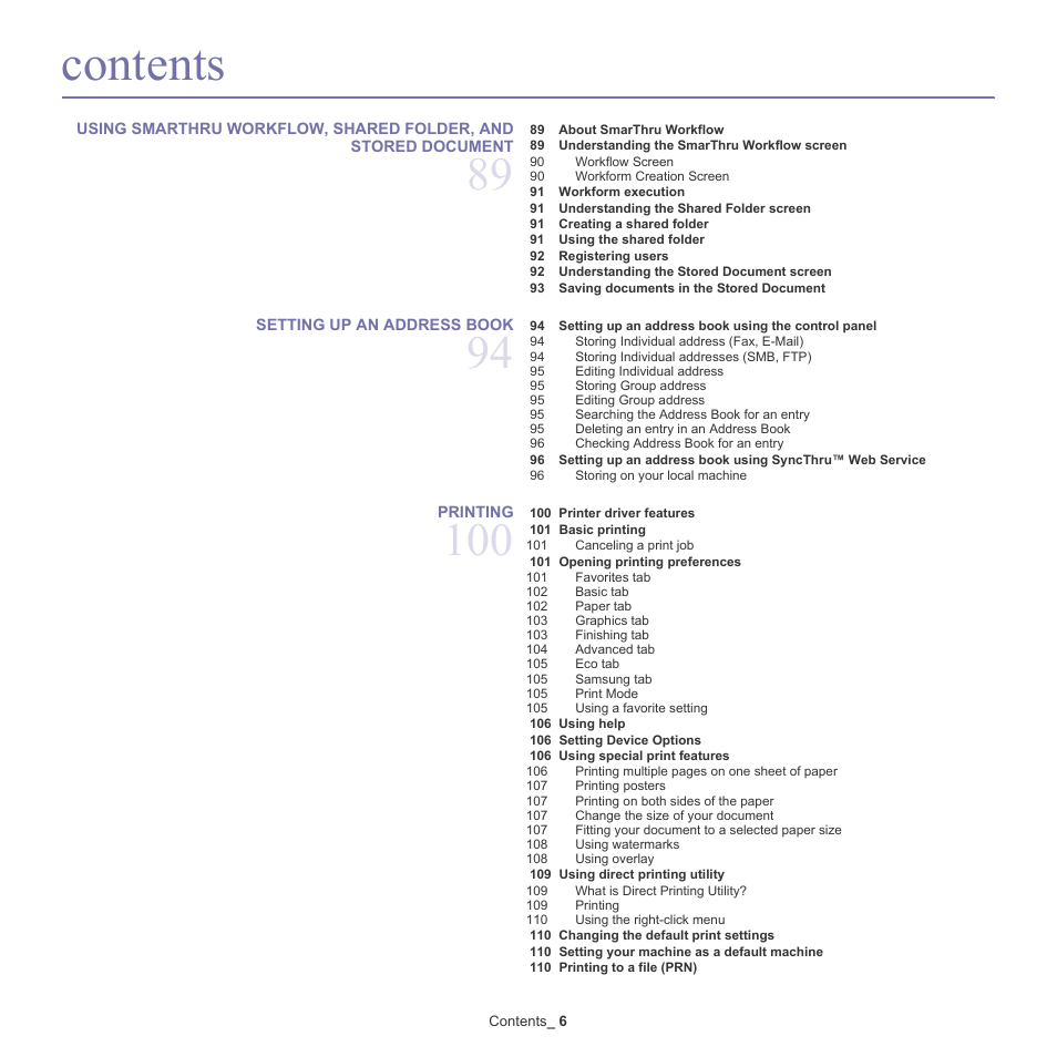 Samsung SCX-8128NA-XAA User Manual | Page 6 / 178