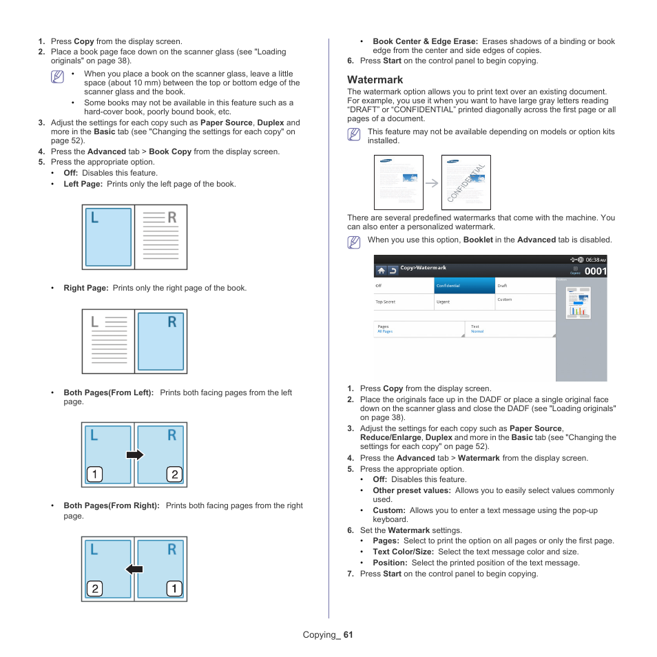Watermark | Samsung SCX-8128NA-XAA User Manual | Page 61 / 178