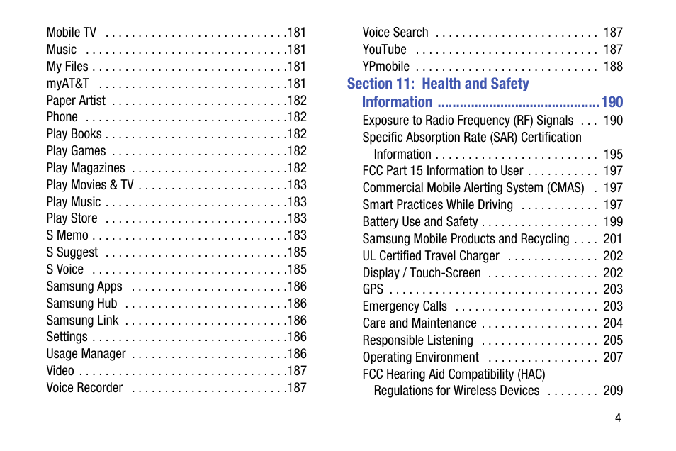 Samsung SGH-I747RWBATT User Manual | Page 11 / 239