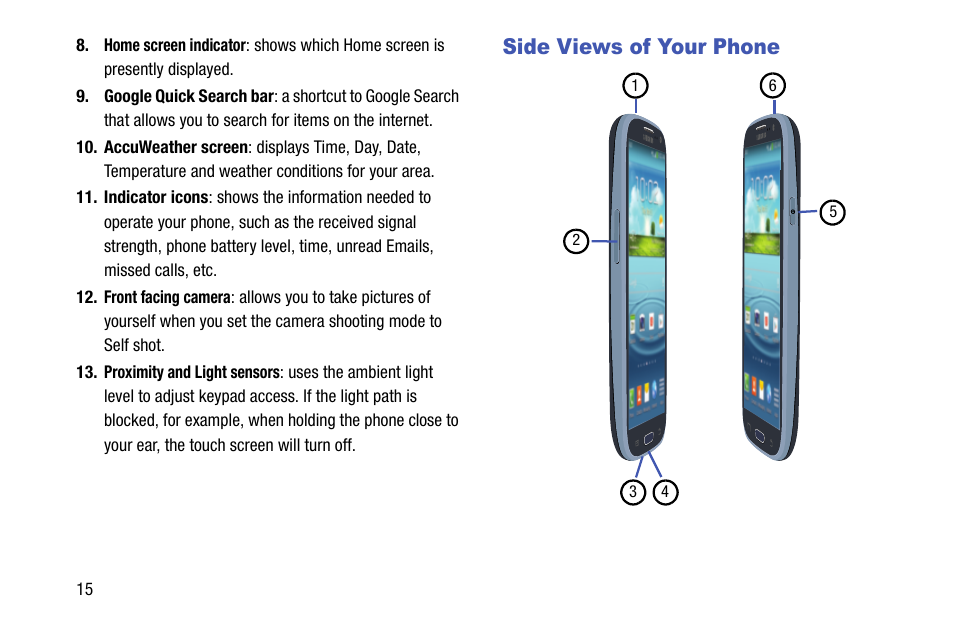 Side views of your phone | Samsung SGH-I747RWBATT User Manual | Page 22 / 239