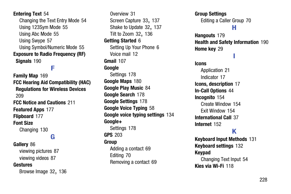 Samsung SGH-I747RWBATT User Manual | Page 235 / 239