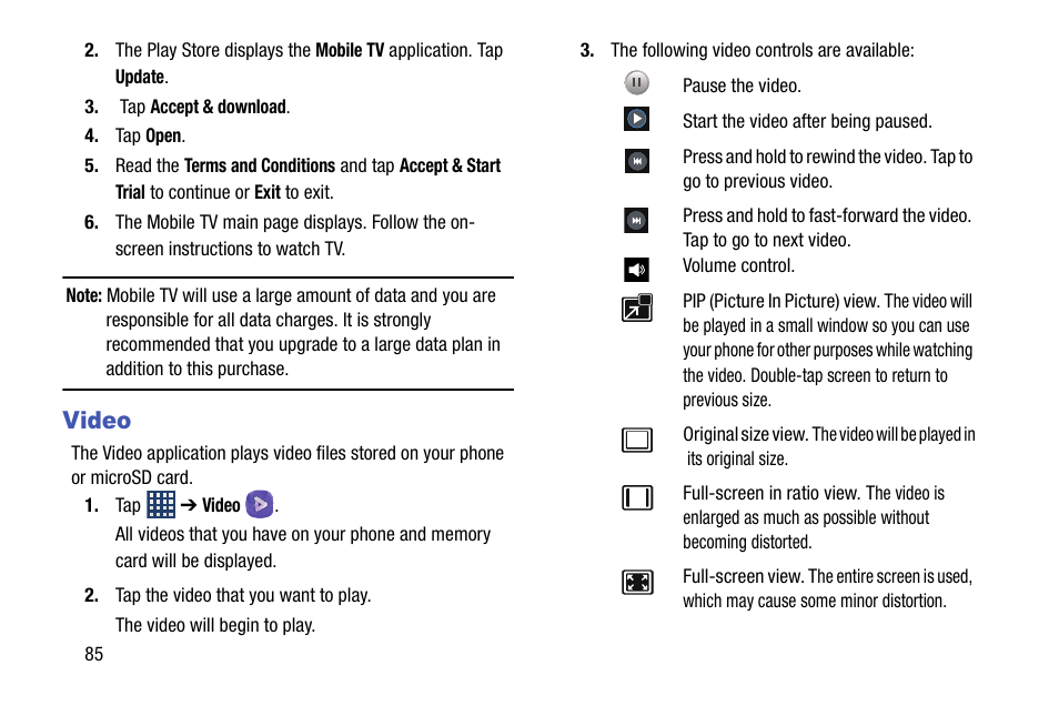 Video | Samsung SGH-I747RWBATT User Manual | Page 92 / 239