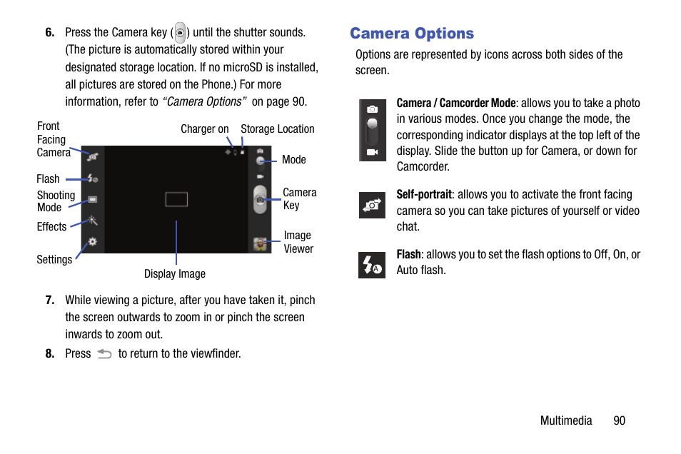 Camera options | Samsung SGH-I747RWBATT User Manual | Page 97 / 239