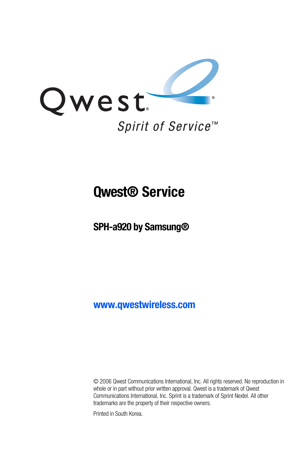 Samsung SEPA920WSAQST User Manual | 246 pages