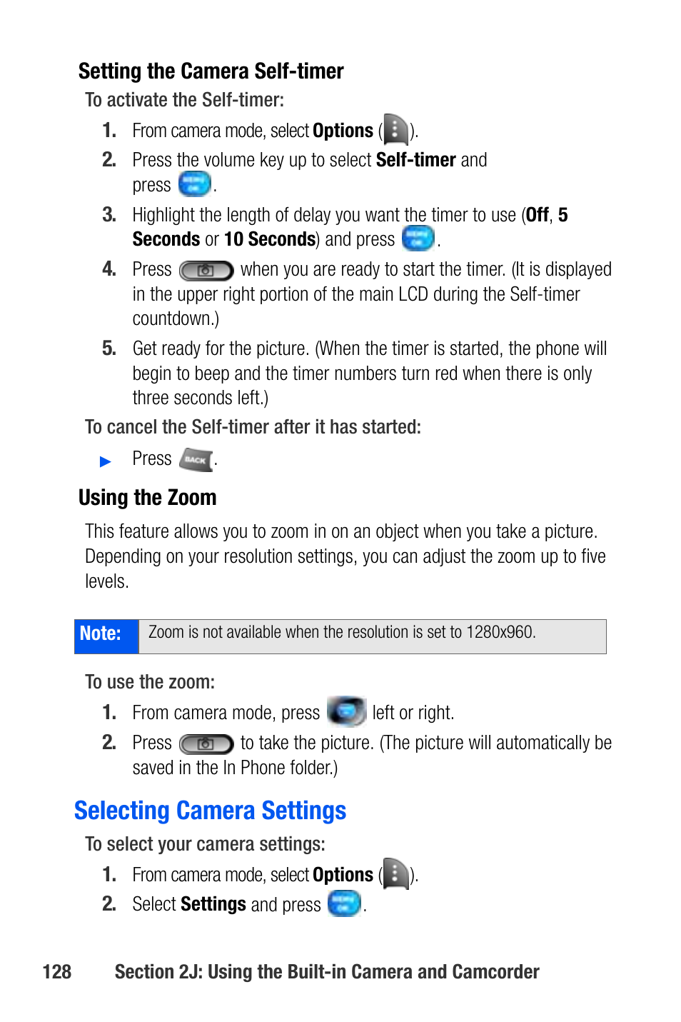 Selecting camera settings | Samsung SEPA920WSAQST User Manual | Page 150 / 246