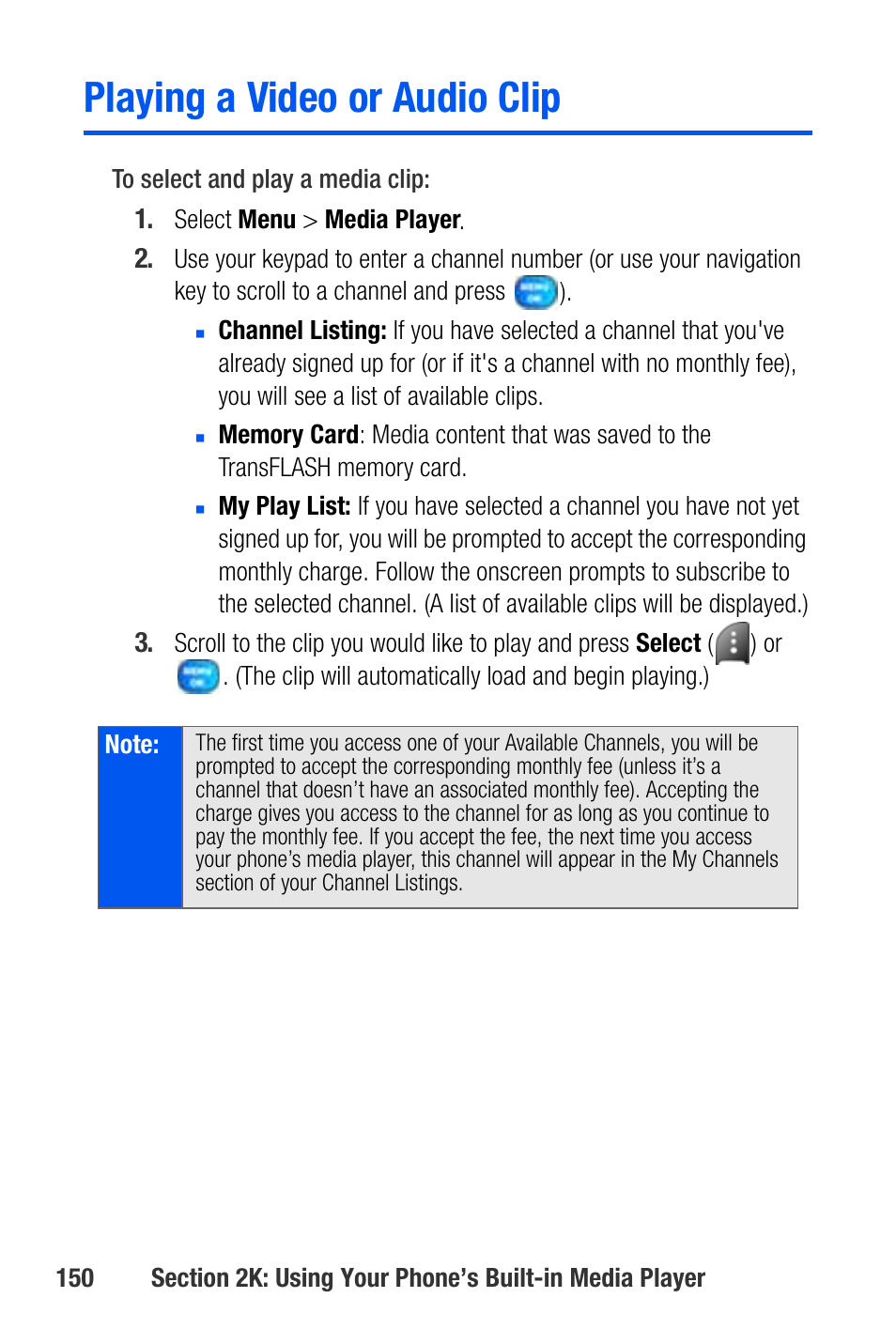 Playing a video or audio clip | Samsung SEPA920WSAQST User Manual | Page 172 / 246