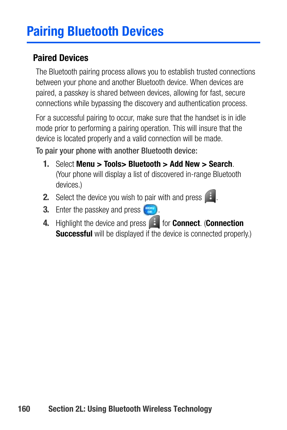 Pairing bluetooth devices | Samsung SEPA920WSAQST User Manual | Page 182 / 246