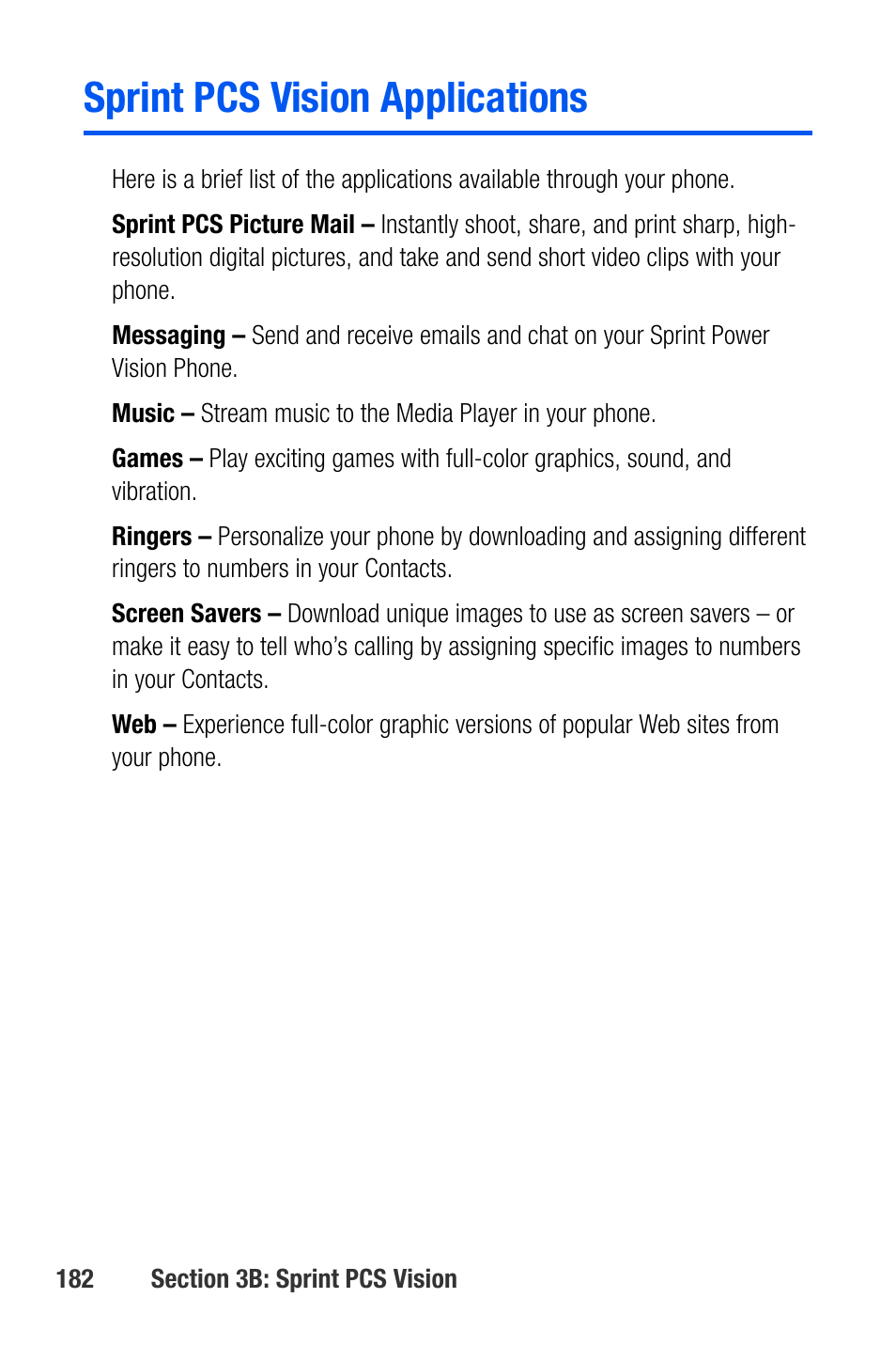 Sprint pcs vision applications | Samsung SEPA920WSAQST User Manual | Page 204 / 246