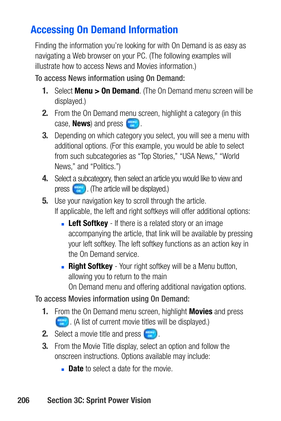 Accessing on demand information | Samsung SEPA920WSAQST User Manual | Page 228 / 246