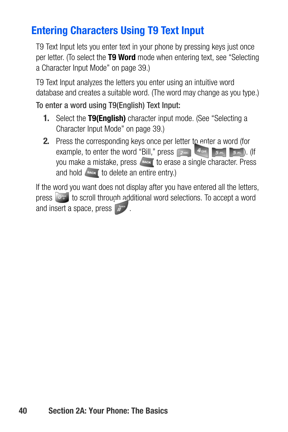 Entering characters using t9 text input | Samsung SEPA920WSAQST User Manual | Page 62 / 246