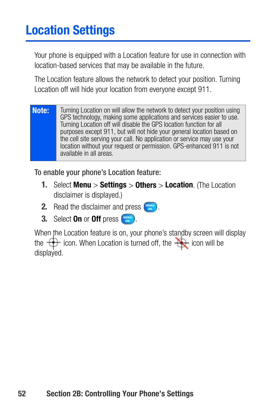 Location settings | Samsung SEPA920WSAQST User Manual | Page 74 / 246