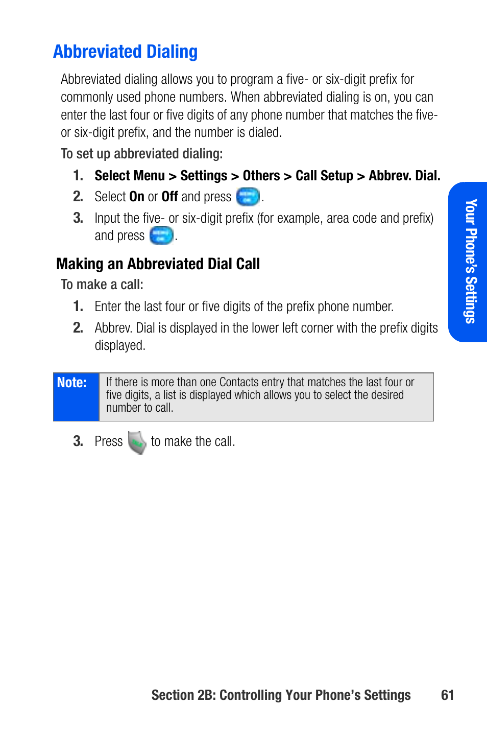 Abbreviated dialing | Samsung SEPA920WSAQST User Manual | Page 83 / 246