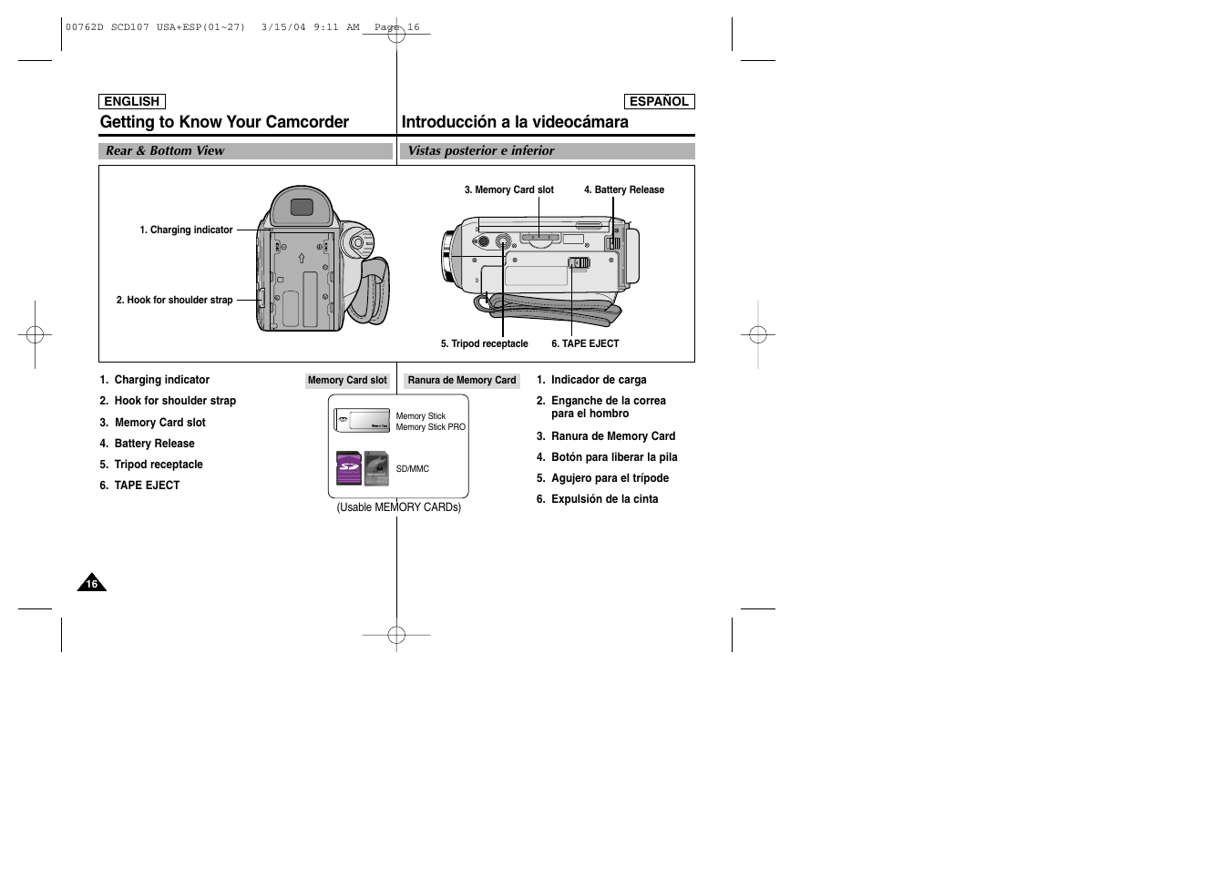 Samsung SC-D107-XAP User Manual | Page 16 / 108