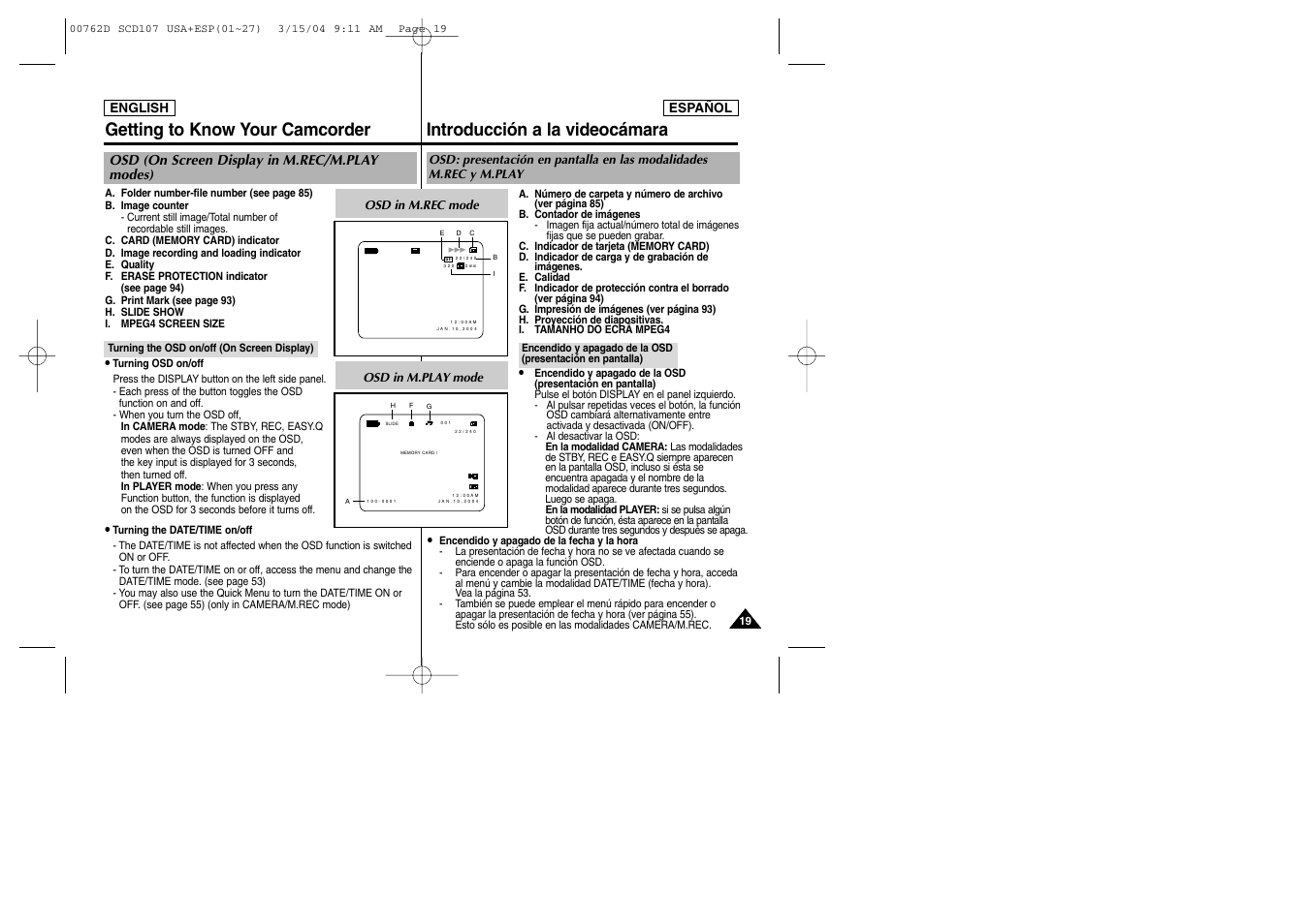 Samsung SC-D107-XAP User Manual | Page 19 / 108