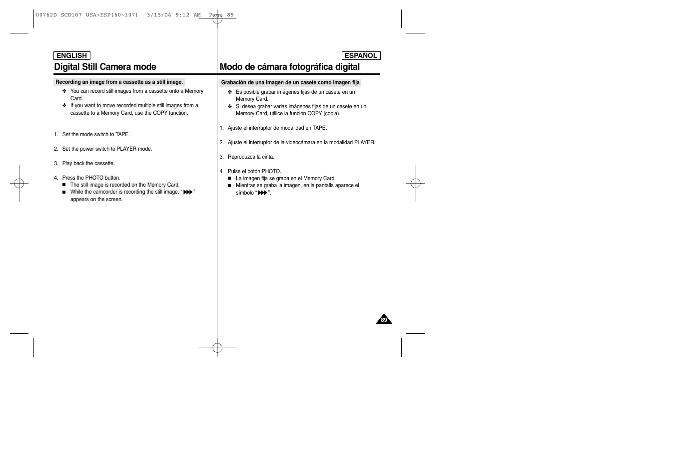 Samsung SC-D107-XAP User Manual | Page 89 / 108