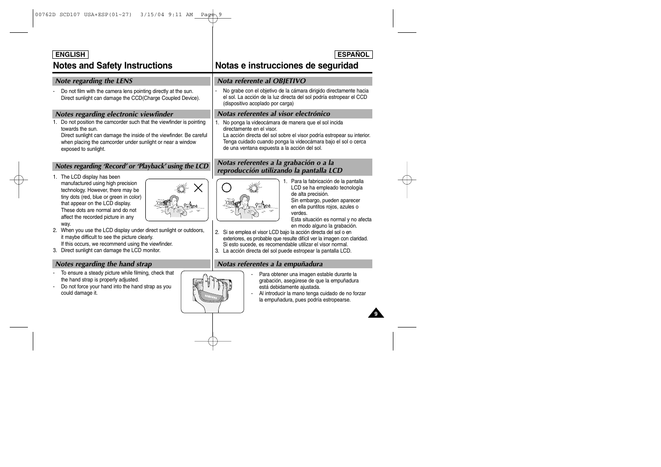 Samsung SC-D107-XAP User Manual | Page 9 / 108