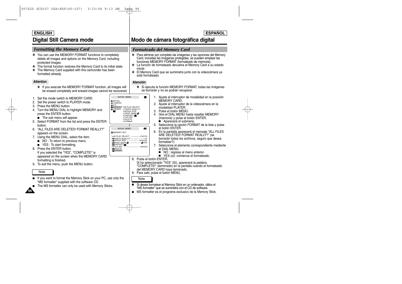 Samsung SC-D107-XAP User Manual | Page 96 / 108