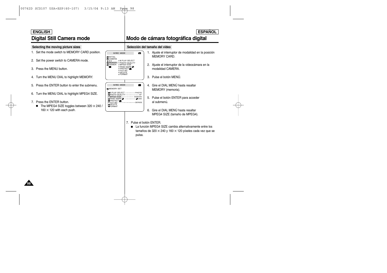 Samsung SC-D107-XAP User Manual | Page 98 / 108