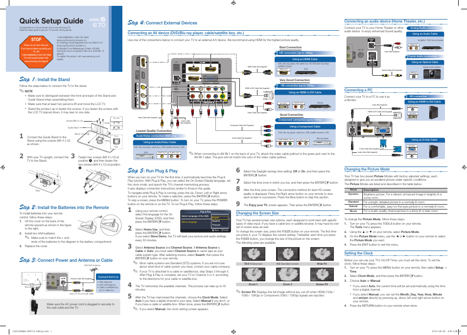 Samsung LN40C670M1FXZA User Manual | 2 pages