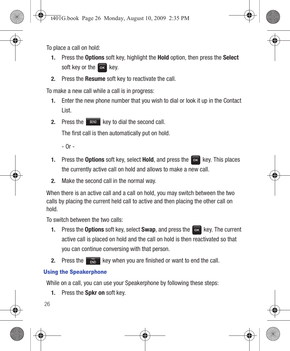 Samsung SGH-T401YKGTRF User Manual | Page 30 / 76