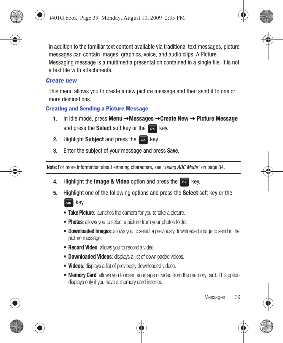 Samsung SGH-T401YKGTRF User Manual | Page 43 / 76