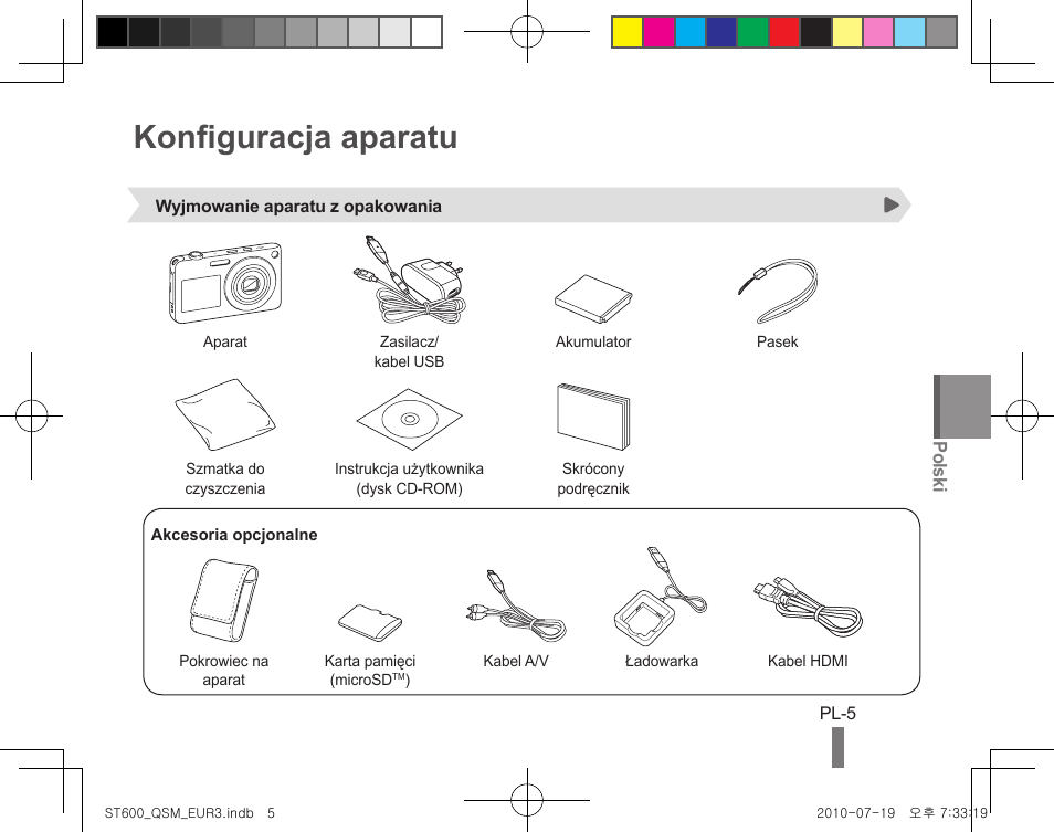 Konfiguracja aparatu | Samsung EC-ST600ZBPBUS User Manual | Page 45 / 144