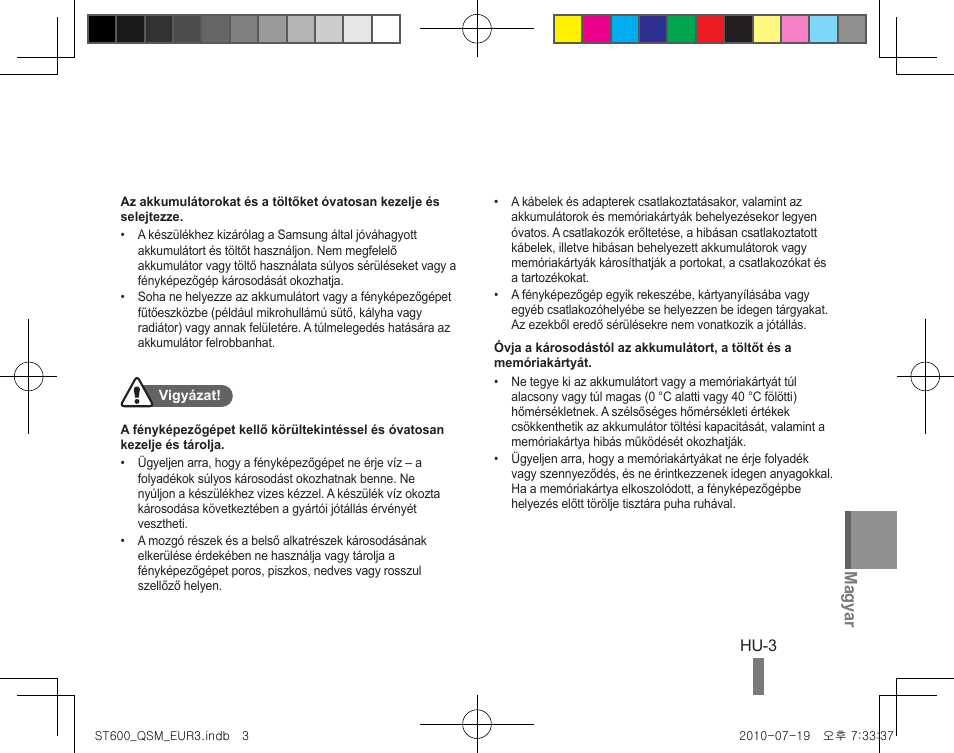 Magyar | Samsung EC-ST600ZBPBUS User Manual | Page 73 / 144