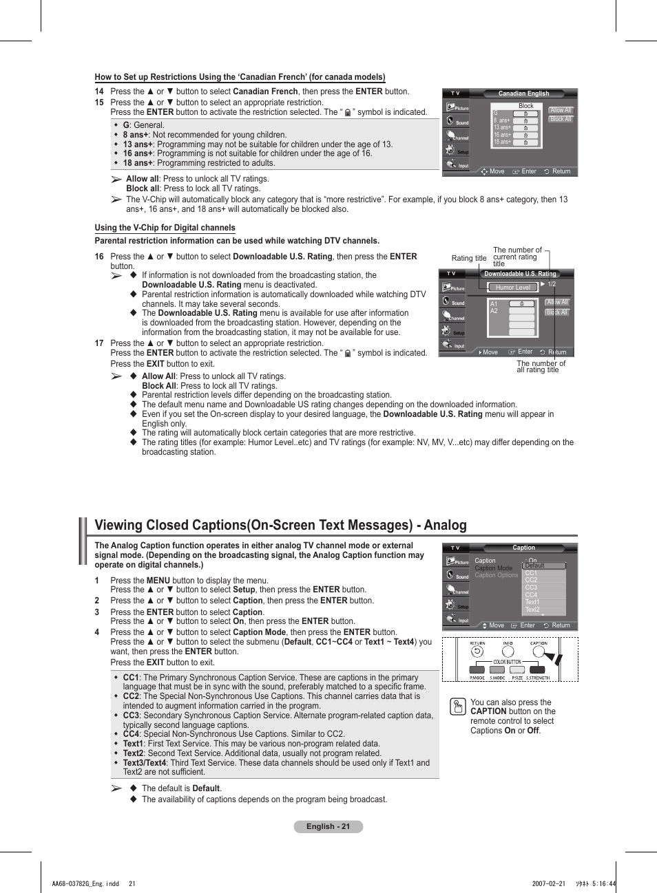 Samsung TXT2793HX-XAA User Manual | Page 22 / 36