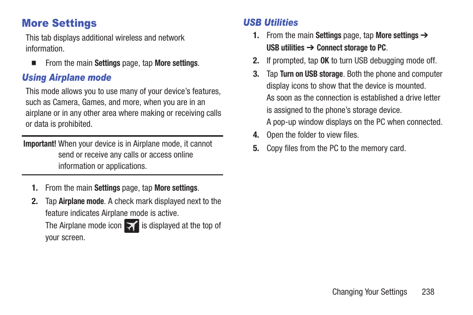 More settings | Samsung SGH-T989ZKBTMB User Manual | Page 243 / 366