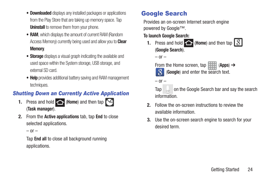 Google search | Samsung SGH-T989ZKBTMB User Manual | Page 29 / 366