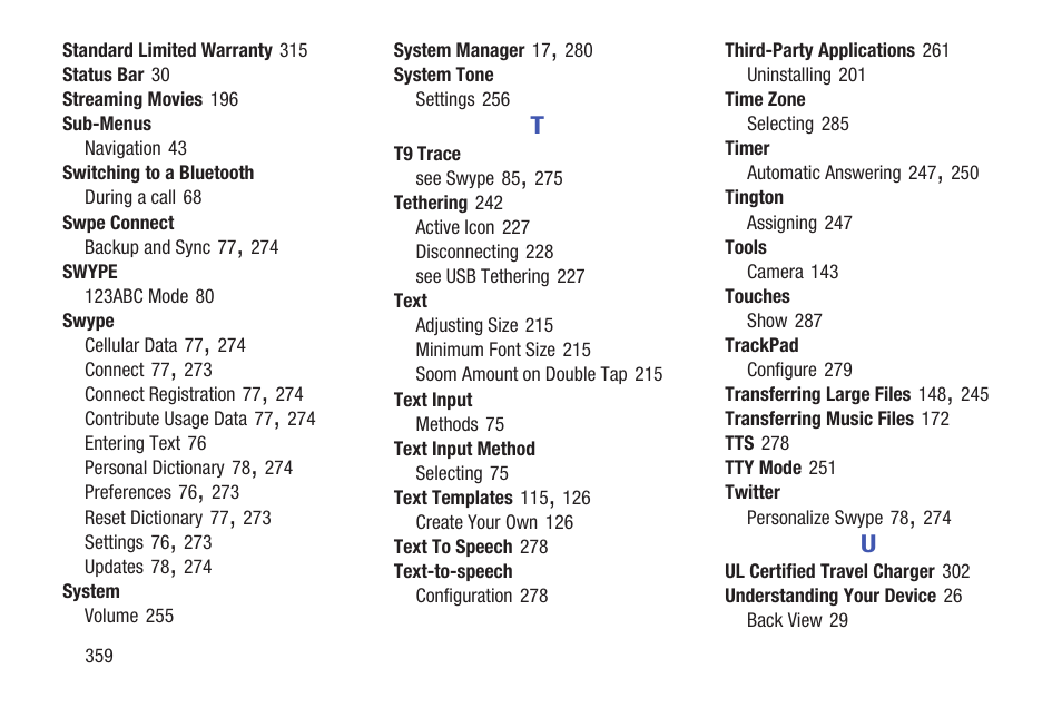 Samsung SGH-T989ZKBTMB User Manual | Page 364 / 366