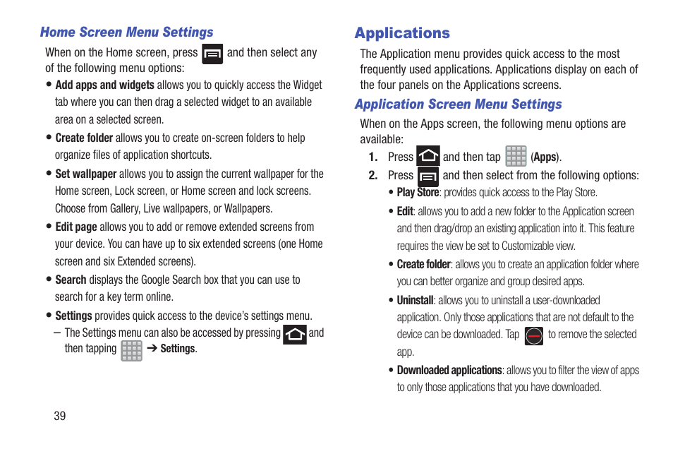 Applications | Samsung SGH-T989ZKBTMB User Manual | Page 44 / 366