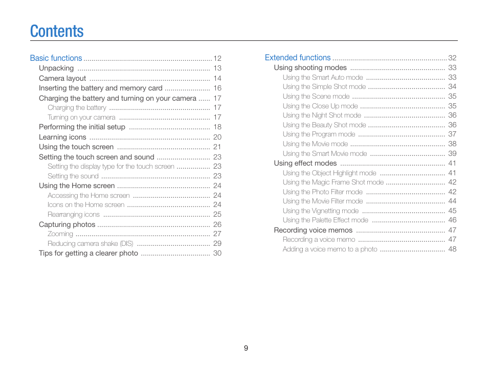 Samsung EC-ST95ZZBPBUS User Manual | Page 10 / 139
